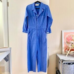 rare cornflower blue big bud press jumpsuit